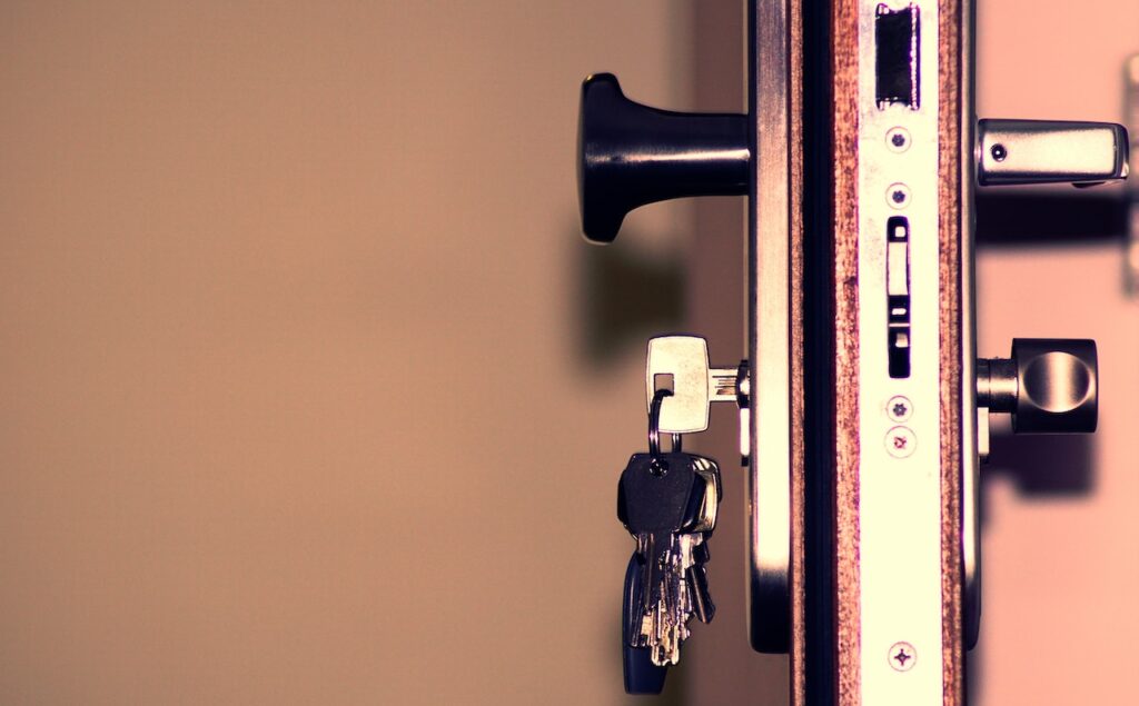 key in door lock